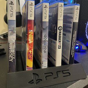 PlayStation 5 game case stand / holder with ps5 logo